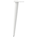 sofabordben konisk form 4 stk. hvid 42-43 cm stål