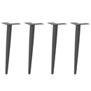sofabordben konisk form 4 stk. antracit 42-43 cm stål