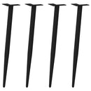 konsolbordben konisk form 4 stk. sort 72-73 cm stål