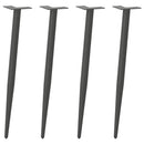 konsolbordben konisk form 4 stk. antracit 72-73 cm stål