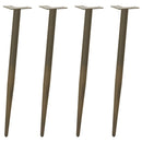 konsolbordben konisk form 4 stk. naturstål 72-73 cm stål