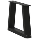 sofabordsben V-formet 2 stk. sort 30x(30-31,3) cm stål