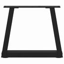 sofabordsben V-formet 2 stk. sort 30x(30-31,3) cm stål