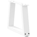 sofabordsben V-formet 2 stk. hvid 30x(30-31,3) cm stål