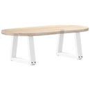 sofabordsben V-formet 2 stk. hvid 30x(30-31,3) cm stål