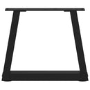 sofabordben V-formet 2 stk. sort 40x(30-31,3) cm stål