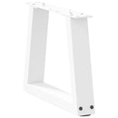 sofabordsben V-formet 2 stk. hvid 40x(30-31,3) cm stål