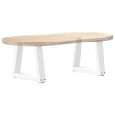 sofabordsben V-formet 2 stk. hvid 40x(30-31,3) cm stål