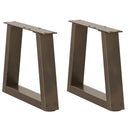 sofabordsben V-formet 2 stk. naturstål 40x(30-31,3) cm stål