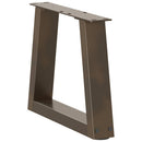 sofabordsben V-formet 2 stk. naturstål 40x(30-31,3) cm stål