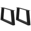 sofabordsben V-formet 2 stk. sort 50x(30-31,3) cm stål