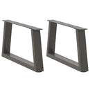 sofabordsben V-formet 2 stk. antracit 50x(30-31,3) cm stål