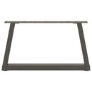 sofabordsben V-formet 2 stk. antracit 50x(30-31,3) cm stål