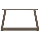 sofabordsben V-formet 2 stk. naturstål 50x(30-31,3) cm stål