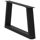 sofabordben V-formet 2 stk. sort 60 x (30-31,3) cm stål