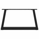 sofabordben V-formet 2 stk. sort 60 x (30-31,3) cm stål