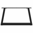 sofabordben V-formet 2 stk. sort 60 x (30-31,3) cm stål