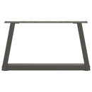 sofabordsben V-formet 2 stk. antracit 60x(30-31,3) cm stål