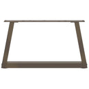 sofabordsben V-formet 2 stk. naturstål 60x(30-31,3) cm stål