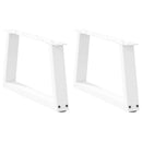 sofabordsben V-formet 2 stk. hvid 70 x (30-31,3) cm stål
