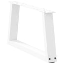 sofabordsben V-formet 2 stk. hvid 70 x (30-31,3) cm stål