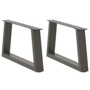 sofabordsben V-formet 2 stk. antracit 70x(30-31,3) cm stål