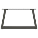 sofabordsben V-formet 2 stk. antracit 70x(30-31,3) cm stål