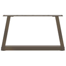 sofabordsben V-formet 2 stk. naturstål 70x(30-31,3) cm stål