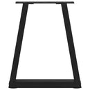 sofabordsben V-formet 2 stk. sort 28 x (42-43,3) cm stål