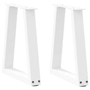 sofabordsben V-formet 2 stk. hvid 28 x (42-43,3) cm stål