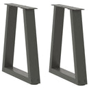 sofabordsben V-formet 2 stk. antracit 28 x (42-43,3) cm stål