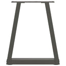 sofabordsben V-formet 2 stk. antracit 28 x (42-43,3) cm stål