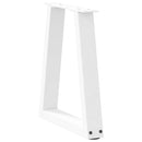 sofabordsben V-formet 2 stk. hvid 38 x (42-43,3) cm stål
