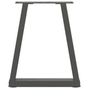 sofabordsben V-formet 2 stk. antracit 38 x (42-43,3) cm stål