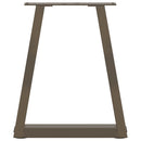 sofabordsben V-formet 2 stk. naturstål 38 x (42-43,3) cm stål