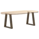 sofabordsben V-formet 2 stk. naturstål 38 x (42-43,3) cm stål