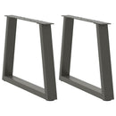 sofabordsben V-formet 2 stk. antracit 50x(42-43,3) cm stål