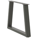 sofabordsben V-formet 2 stk. antracit 50x(42-43,3) cm stål