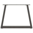 sofabordsben V-formet 2 stk. antracit 50x(42-43,3) cm stål