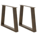 sofabordsben V-formet 2 stk. naturstål 50x(42-43,3) cm stål