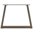 sofabordsben V-formet 2 stk. naturstål 50x(42-43,3) cm stål