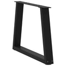 sofabordsben V-formet 2 stk. sort 60 x (42-43,3) cm stål