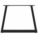 sofabordsben V-formet 2 stk. sort 60 x (42-43,3) cm stål