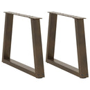 sofabordsben V-formet 2 stk. naturstål 60x(42-43,3) cm stål