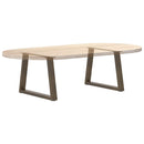 sofabordsben V-formet 2 stk. naturstål 60x(42-43,3) cm stål