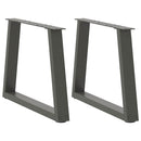 sofabordsben V-formet 2 stk. antracit 70 x (42-43,3) cm stål
