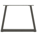 sofabordsben V-formet 2 stk. antracit 70 x (42-43,3) cm stål