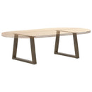 sofabordsben V-formet 2 stk. naturstål 70 x (42-43,3) cm stål