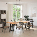 spisebordsben V-formet 2 stk. sort 50x(72-73,3) cm stål