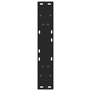 spisebordsben V-formet 2 stk. sort 50x(72-73,3) cm stål